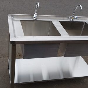 4ft Stainless Steel Double Sink