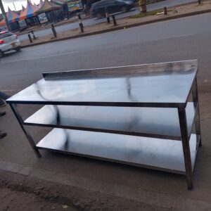 5ft Stainless Steel Working Table with Two Undershelves