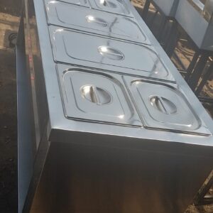 7-Portion Stainless Steel Food Serving Warmer Display