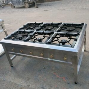Commercial 6 Burner Gas Cooker
