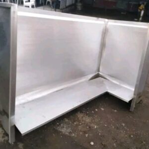 Commercial 6ft L-Shaped Stainless Steel Urinal