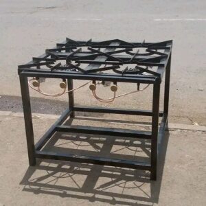 Commercial Mild Steel 4-Burner Gas Cooker