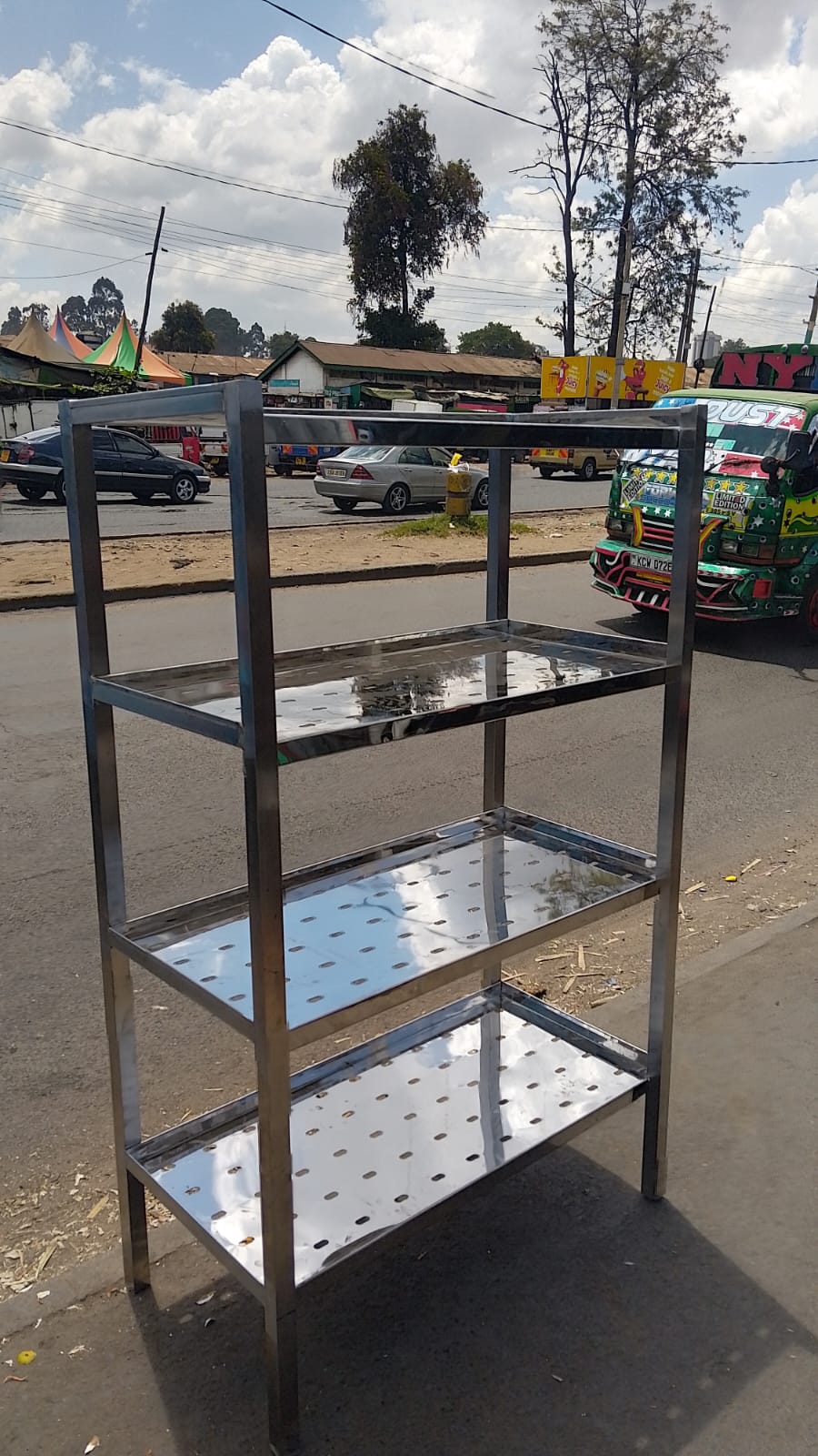 Perforated Stainless Steel Wet Kitchen Rack