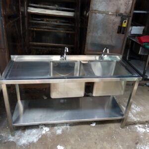 Stainless Steel Commercial Double Sink