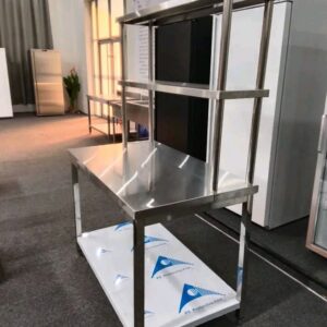 Stainless Steel Table with Overshelves
